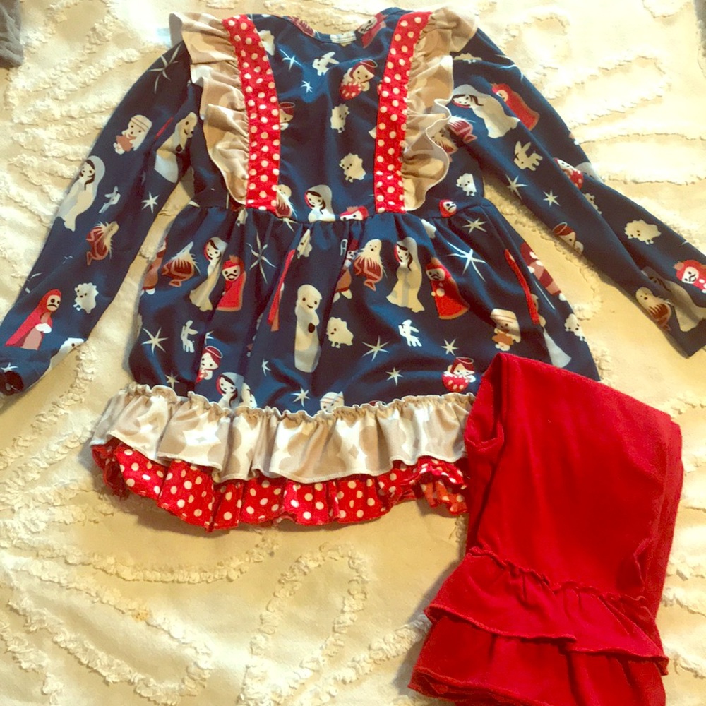 Christmas boutique manager ruffle outfit